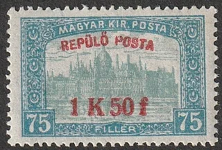 Parliament with Air Mail overprint