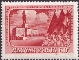 Stalin Statue and Flags