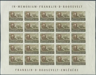 Teljes ív – 25 db bélyeg (vágott)