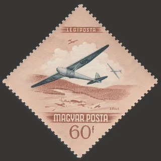 Hungarian-built “Pilis” Glider over Farkashegy Airfield