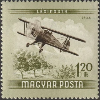 “Csíz” (Bücker Bü 131) Aircraft Spraying an Orchard
