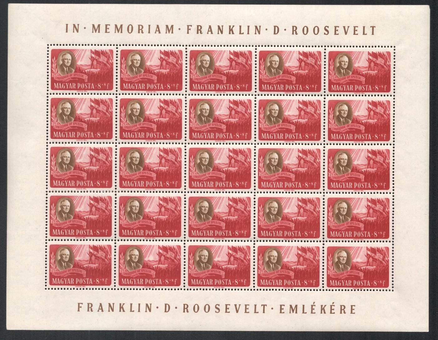Complete sheet – 25 stamps