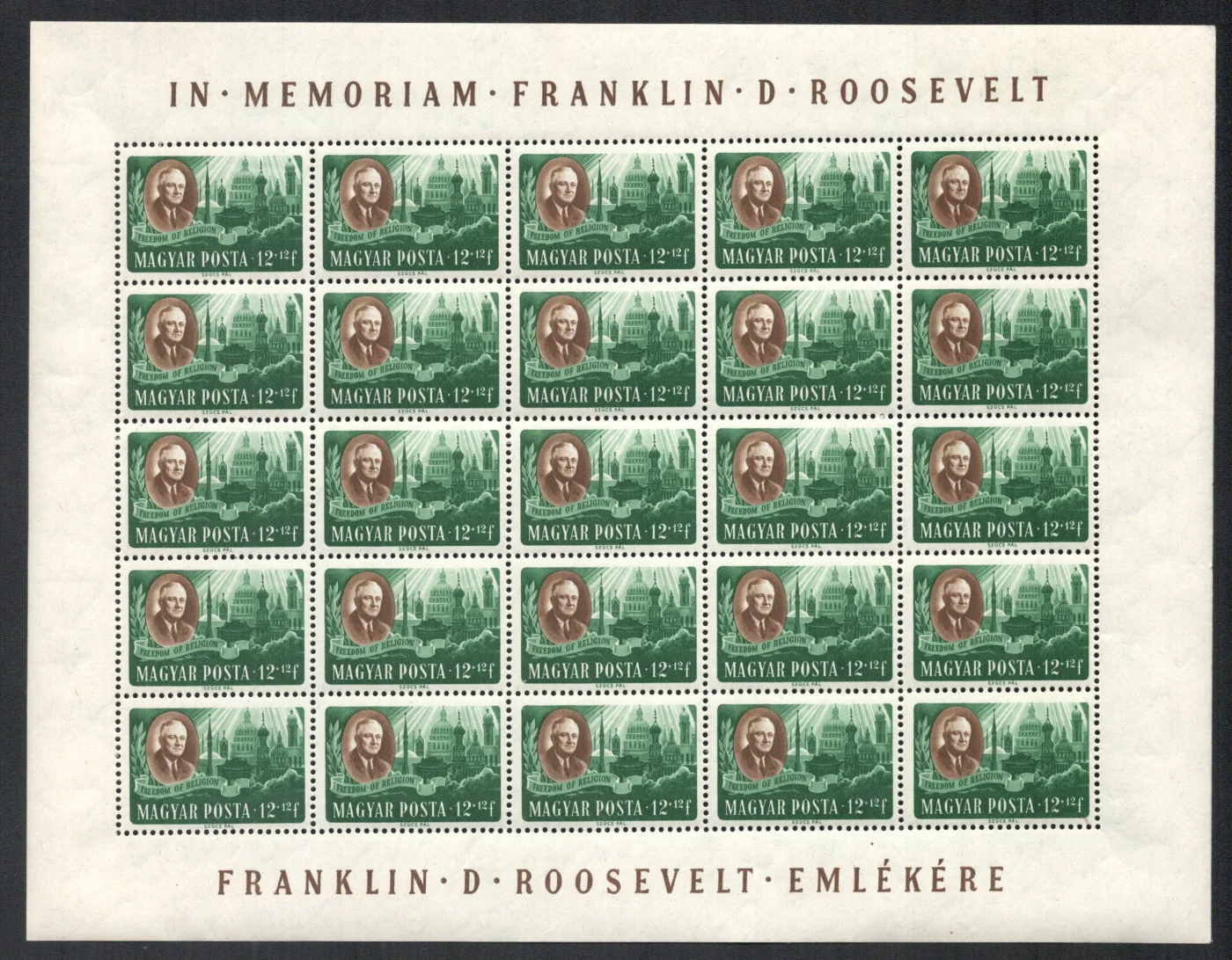 Complete sheet – 25 stamps