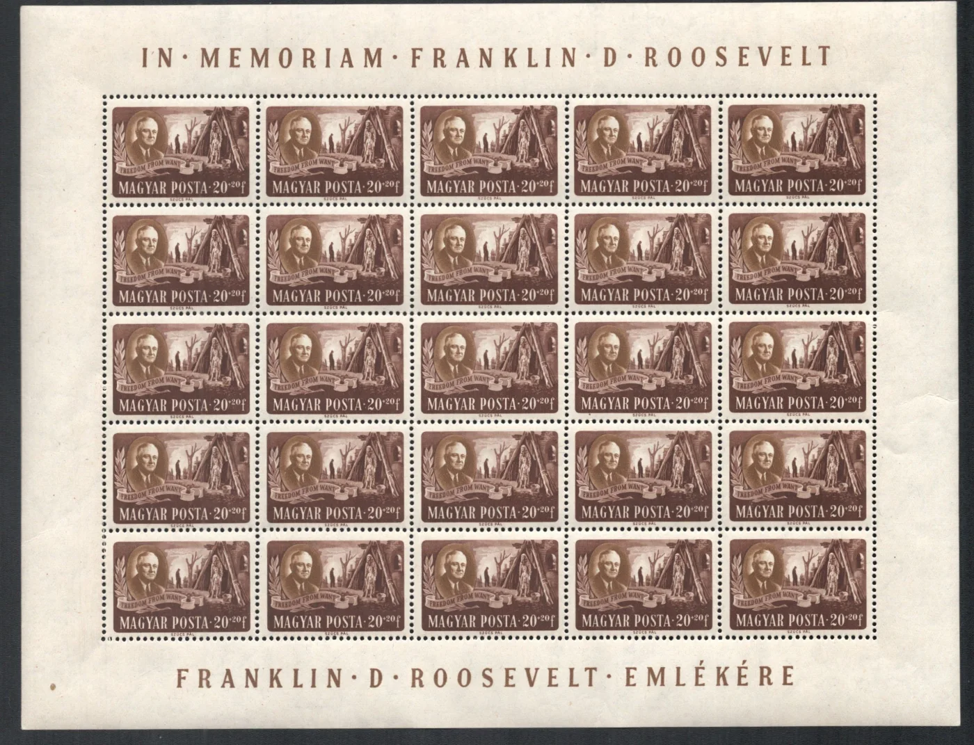 Complete sheet – 25 stamps