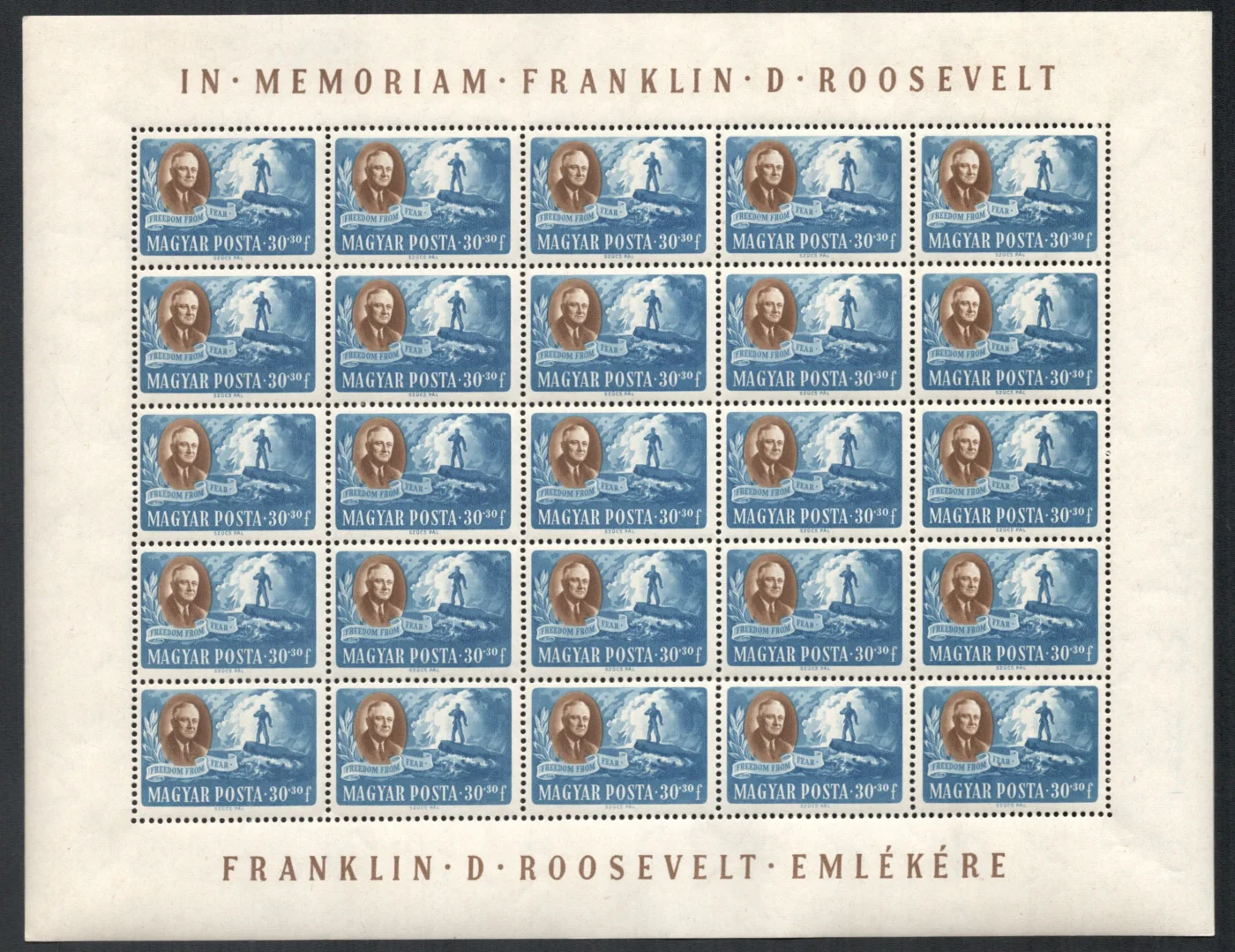 Complete sheet – 25 stamps