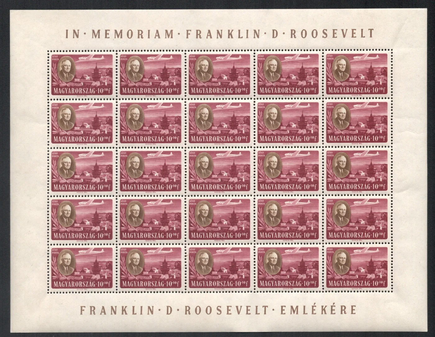 Complete sheet – 25 stamps
