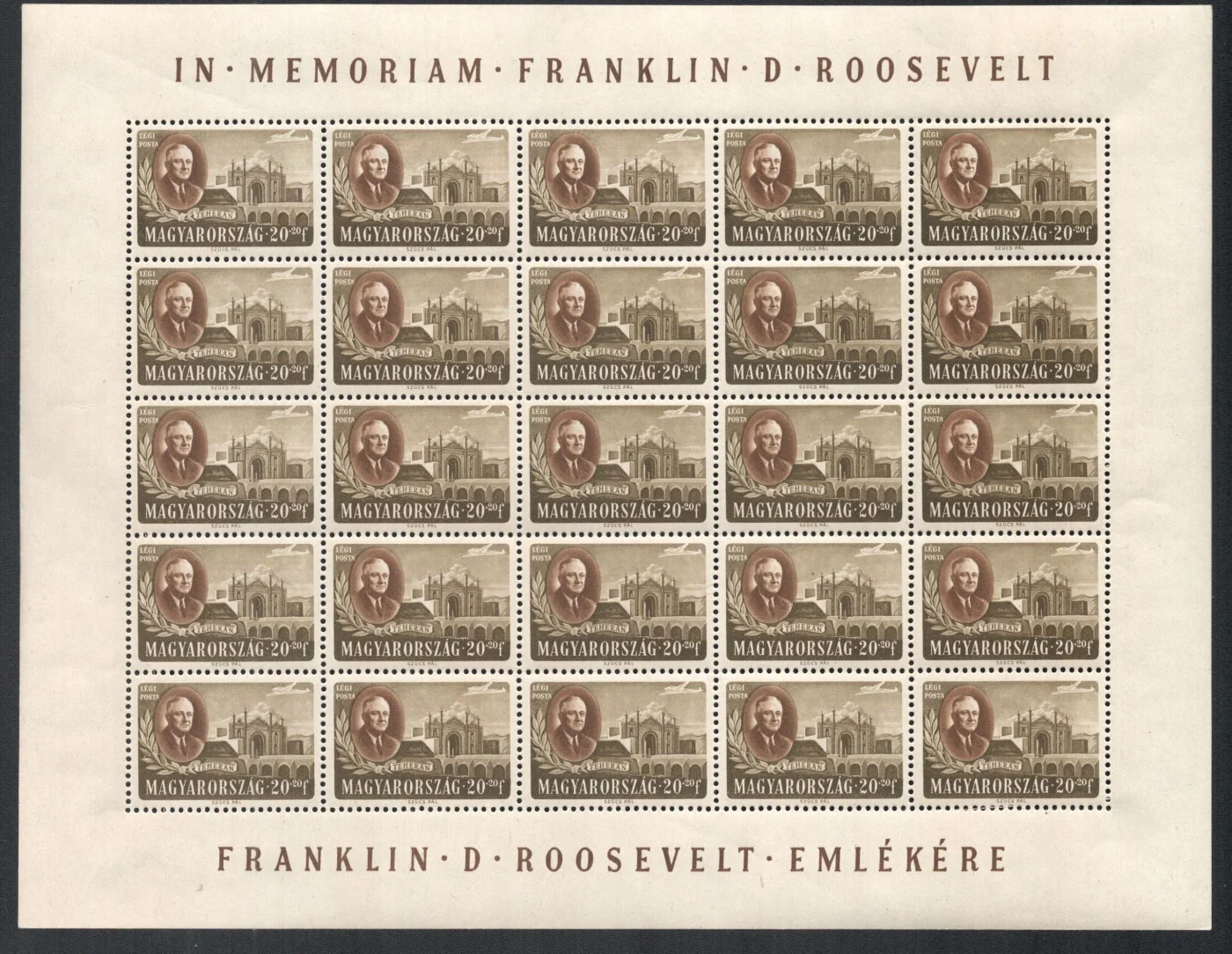 Complete sheet – 25 stamps