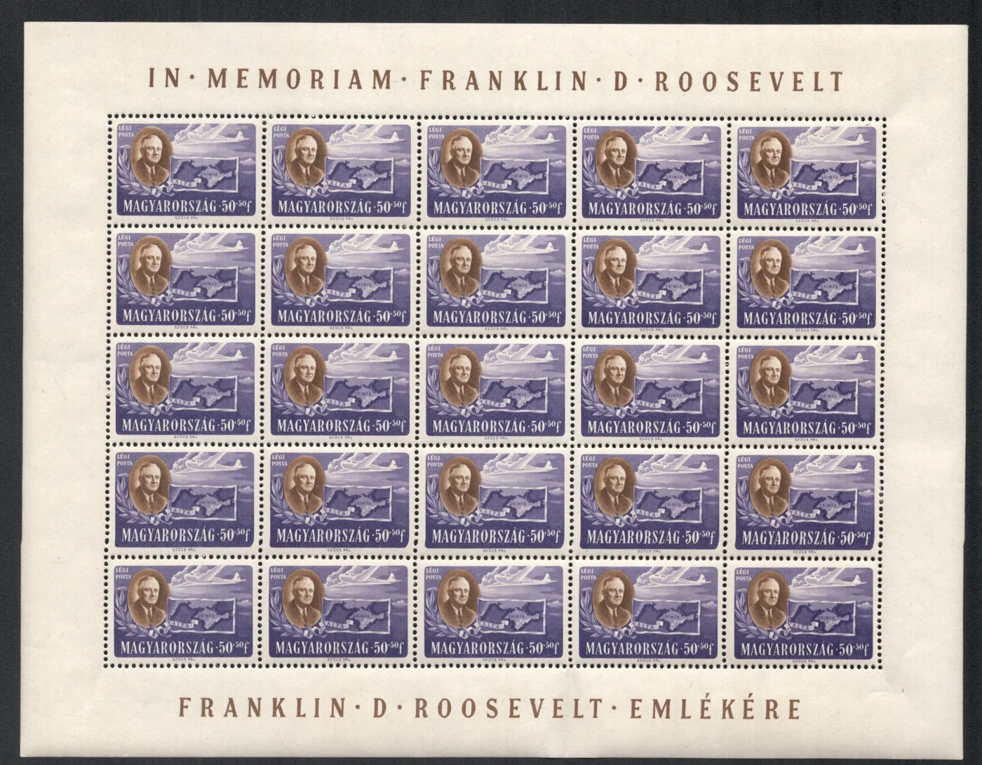 Complete sheet – 25 stamps