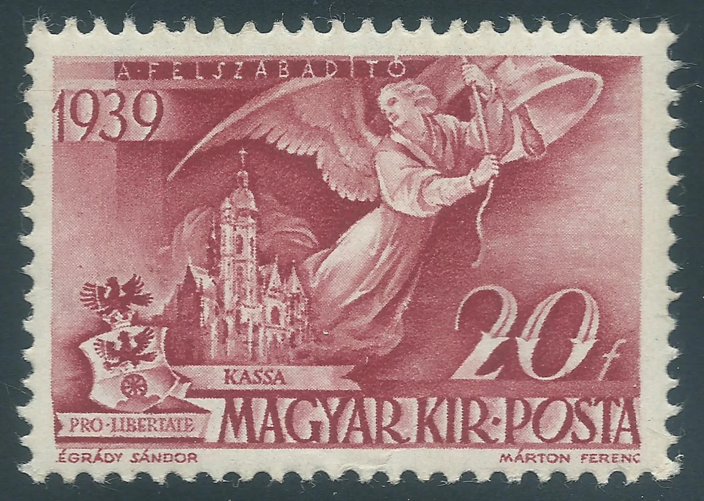 20 f – “ÉGRÁDY” Plate Flaw