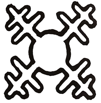 Fourfold double-cross watermark