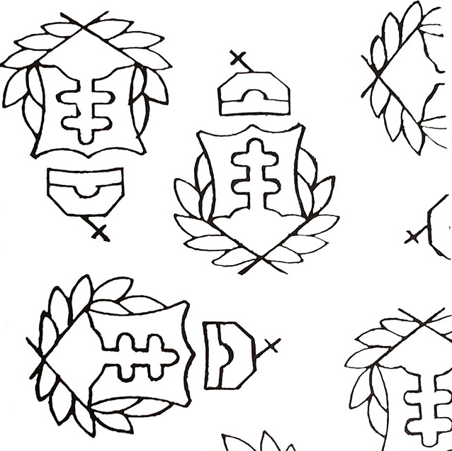 X. Double-cross coat-of-arms watermark