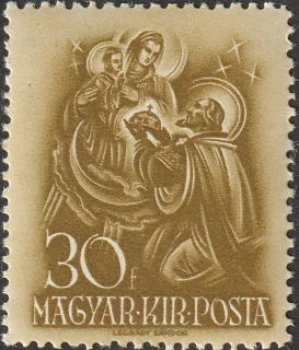 Szent István felajánlja a koronát a Madonnának