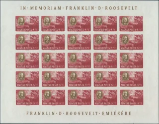 Teljes ív – 25 db bélyeg (vágott)