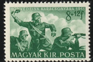 Gránátot dobó honvéd
