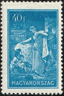 Szent Erzsébet palástját a koldusasszonyra teríti